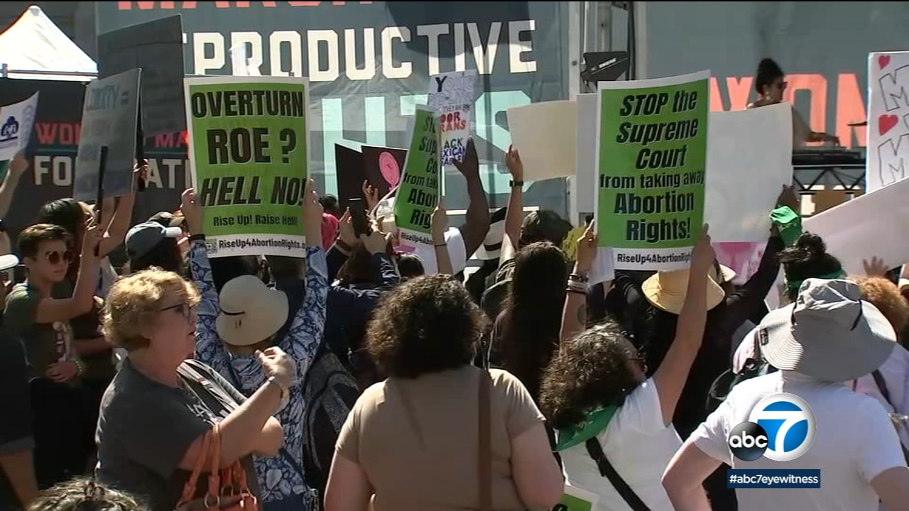 Thousands gather at pro-abortion rights rallies in LA, across US