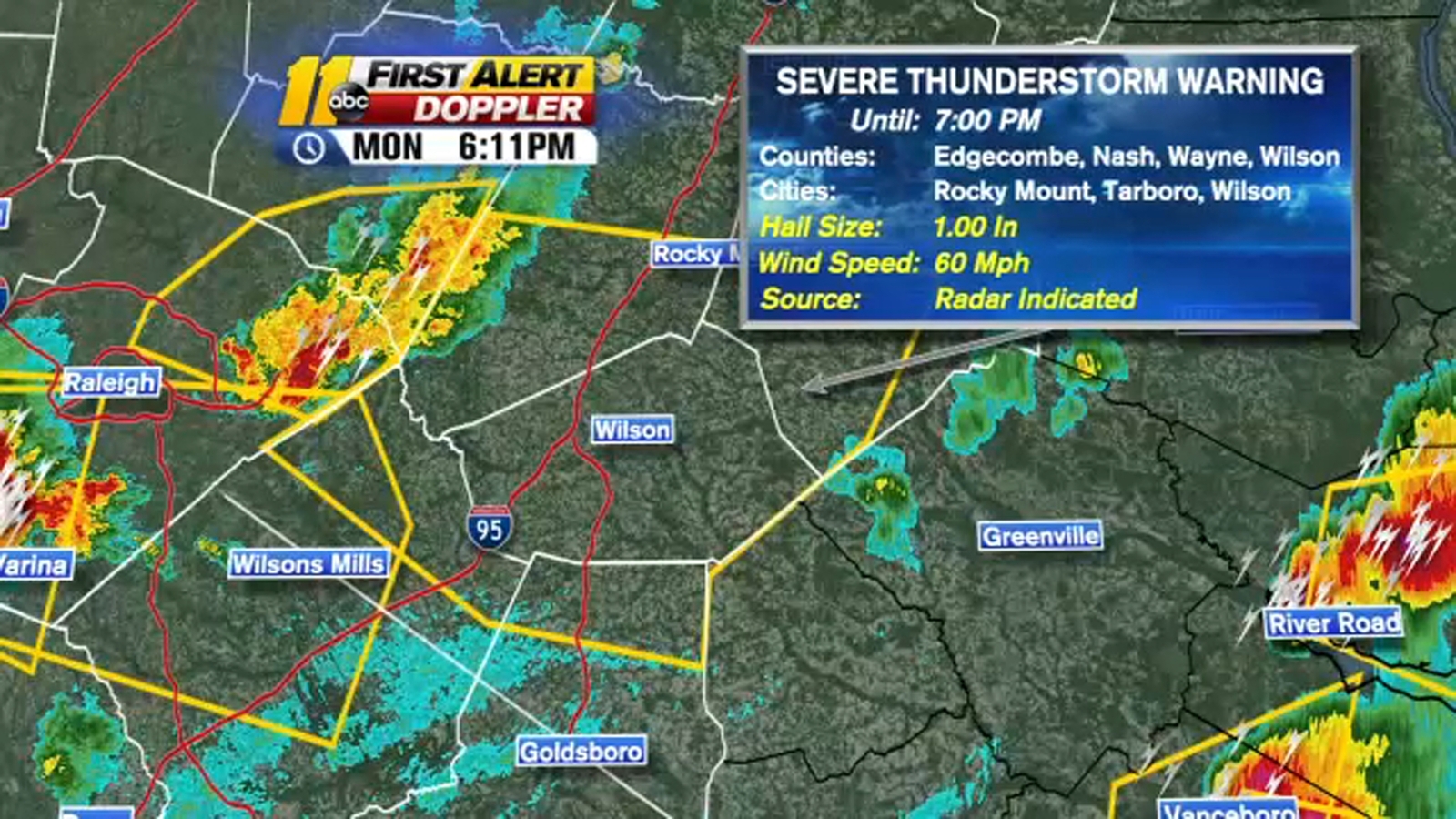 NC weather Live radar as severe thunderstorm watch blankets central