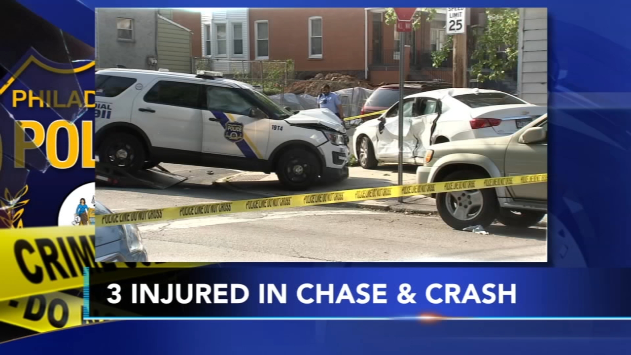 Teen, officer and driver injured after police chase ends in crash