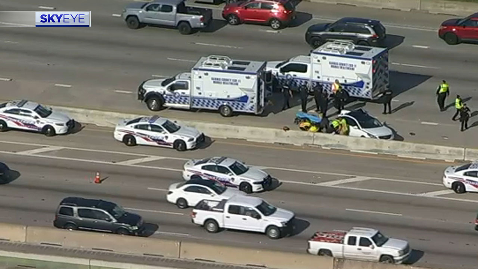 Houston traffic: I-45 North Freeway at FM 1960 partially blocked in ...