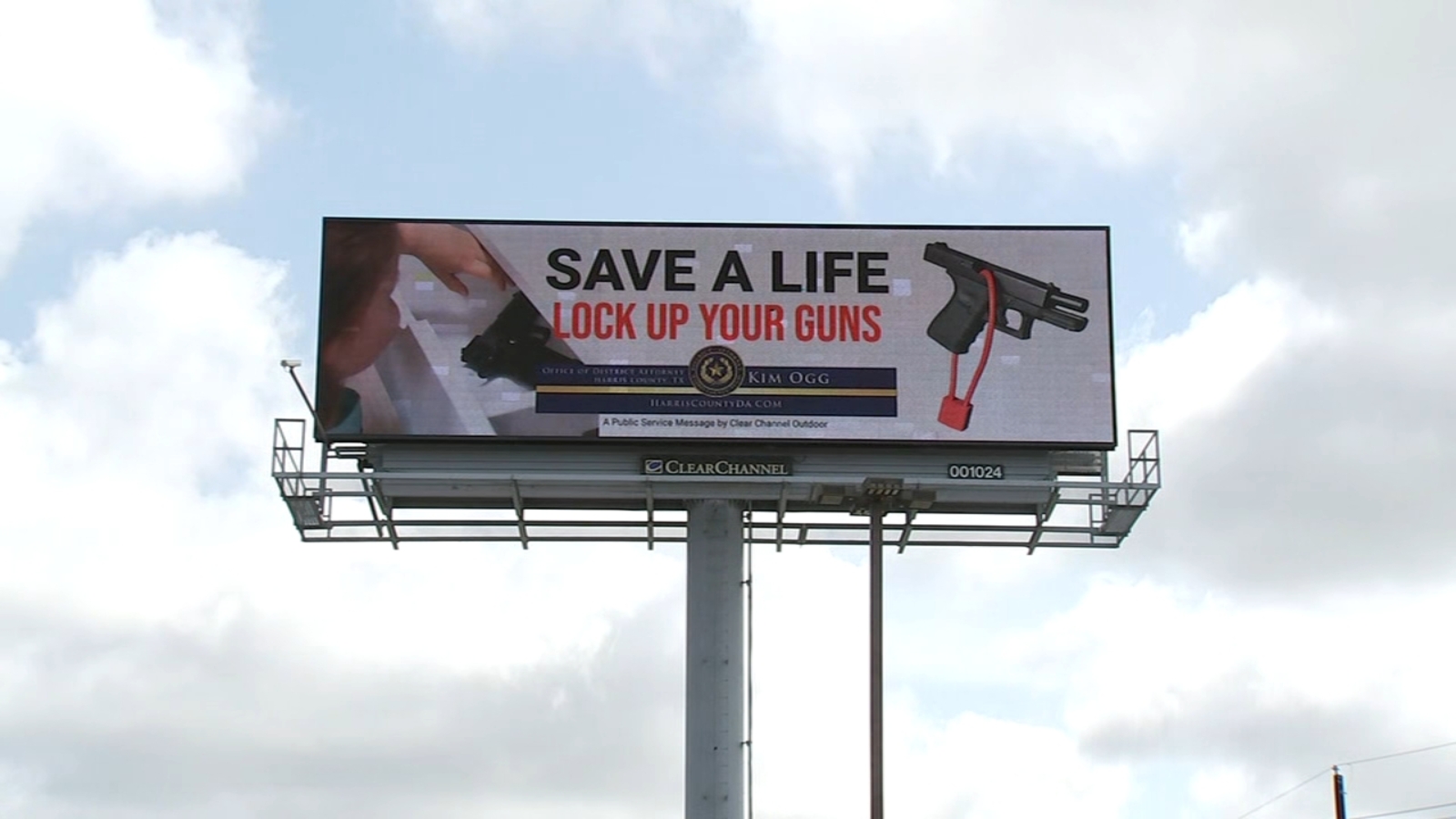 Harris County Billboard Campaign Calls For Safe Gun Storage As 