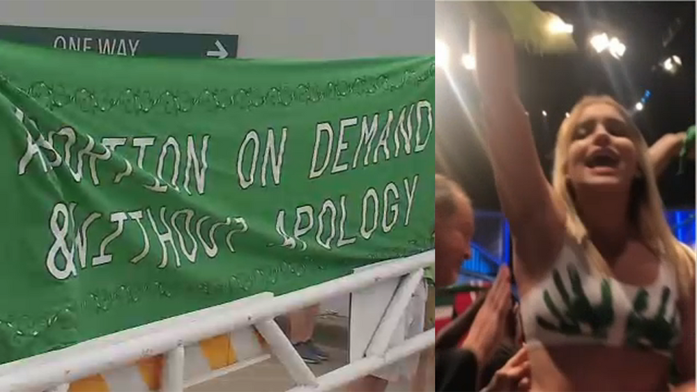 Abortion rights activists interrupt service at Lakewood Church