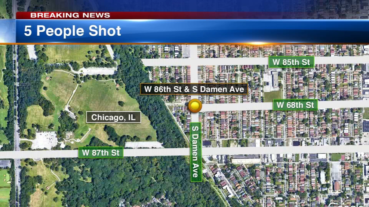 5 injured, 1 critically, in South Side drive-by shooting, police say