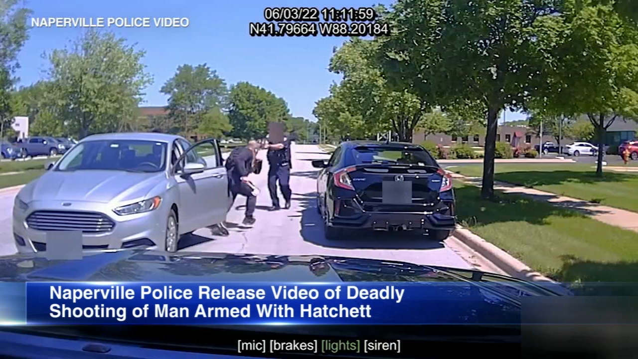 Naperville police release video in hatchet attack shooting