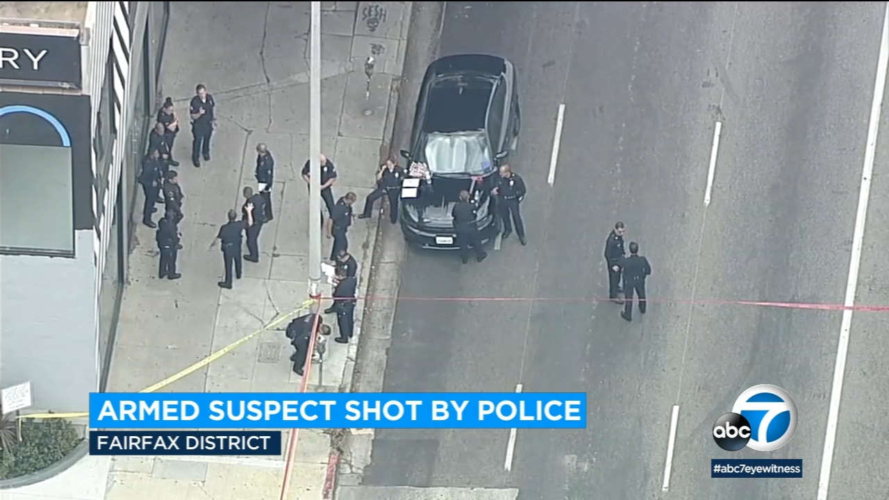 LAPD shoots suspect who allegedly pointed gun at construction workers