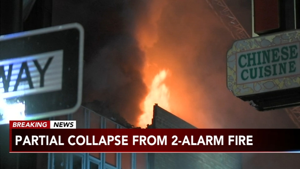 Crews battle 2-alarm fire in Chinatown