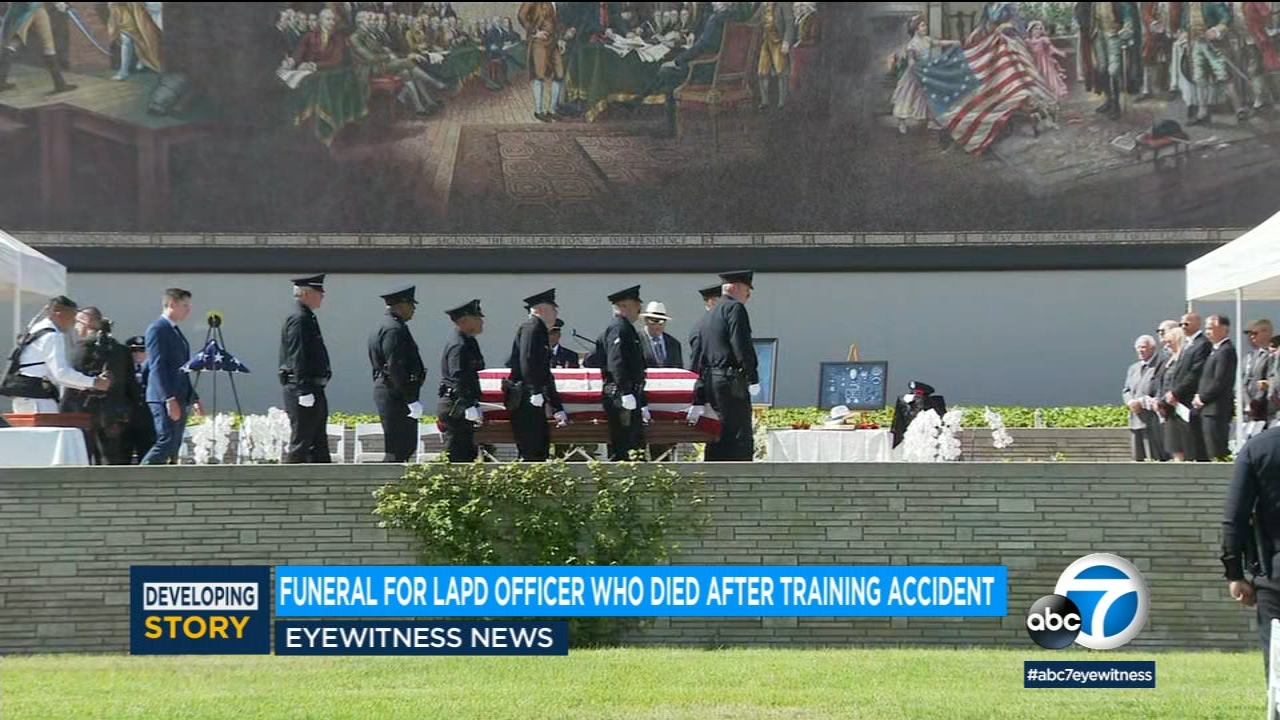 Officers mourn fallen LAPD officer who died after training accident