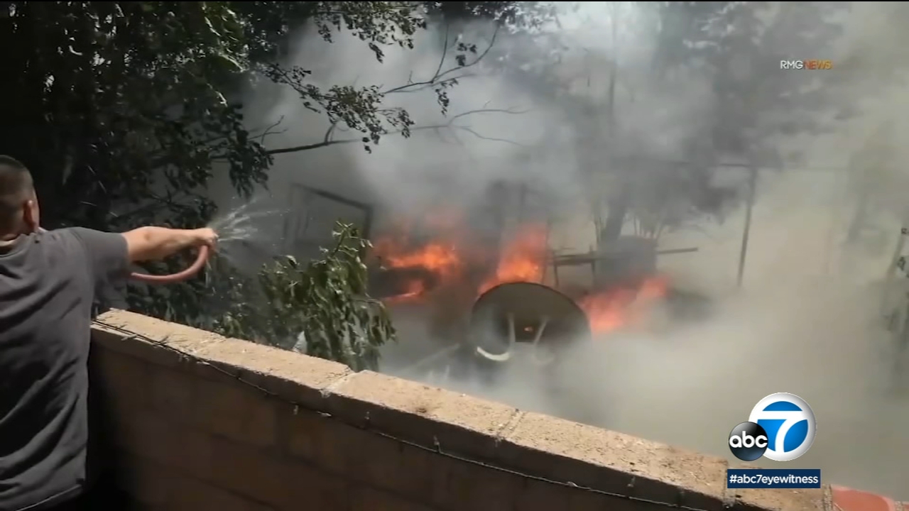 Firefighters swiftly contain blaze as it nears Sylmar home