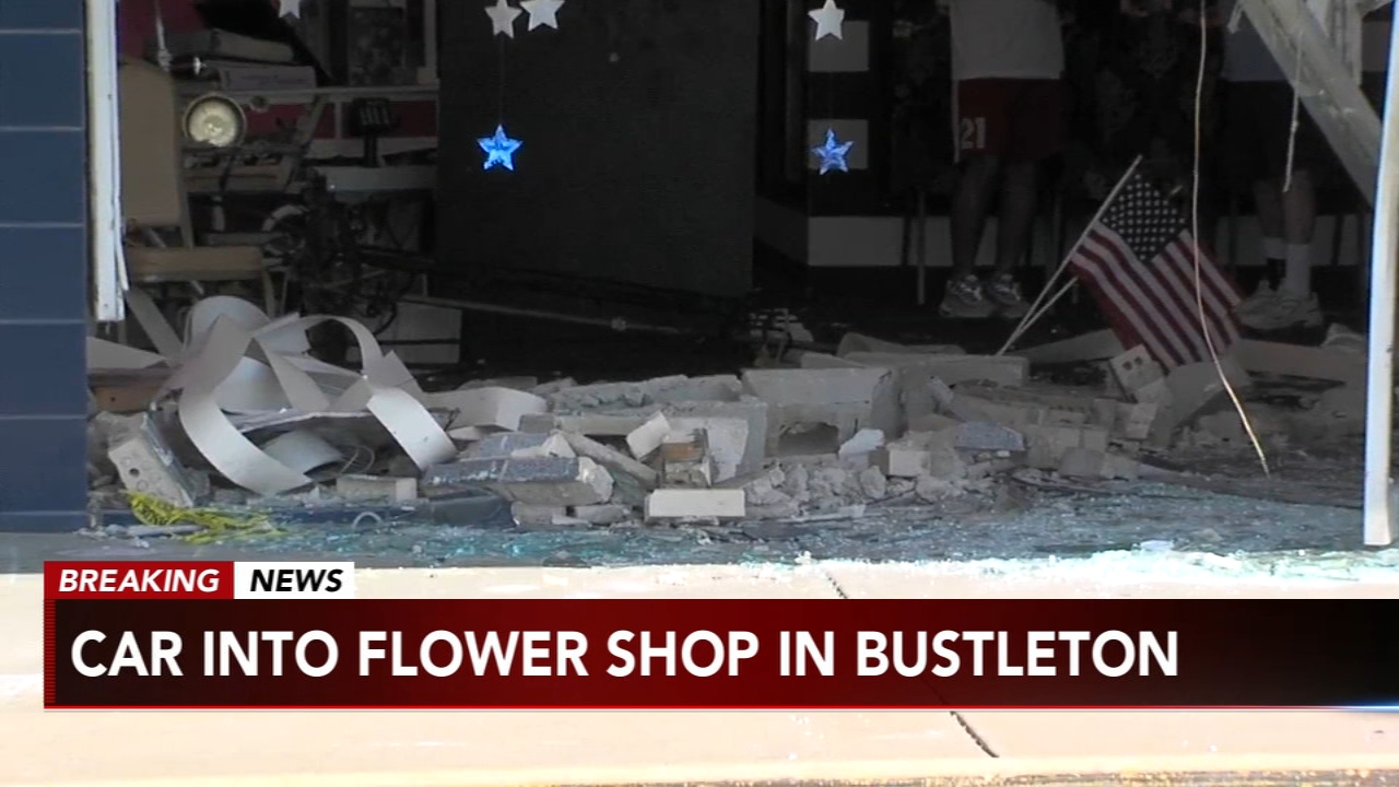 Police: Driver loses control, crashes into Bustleton flower shop