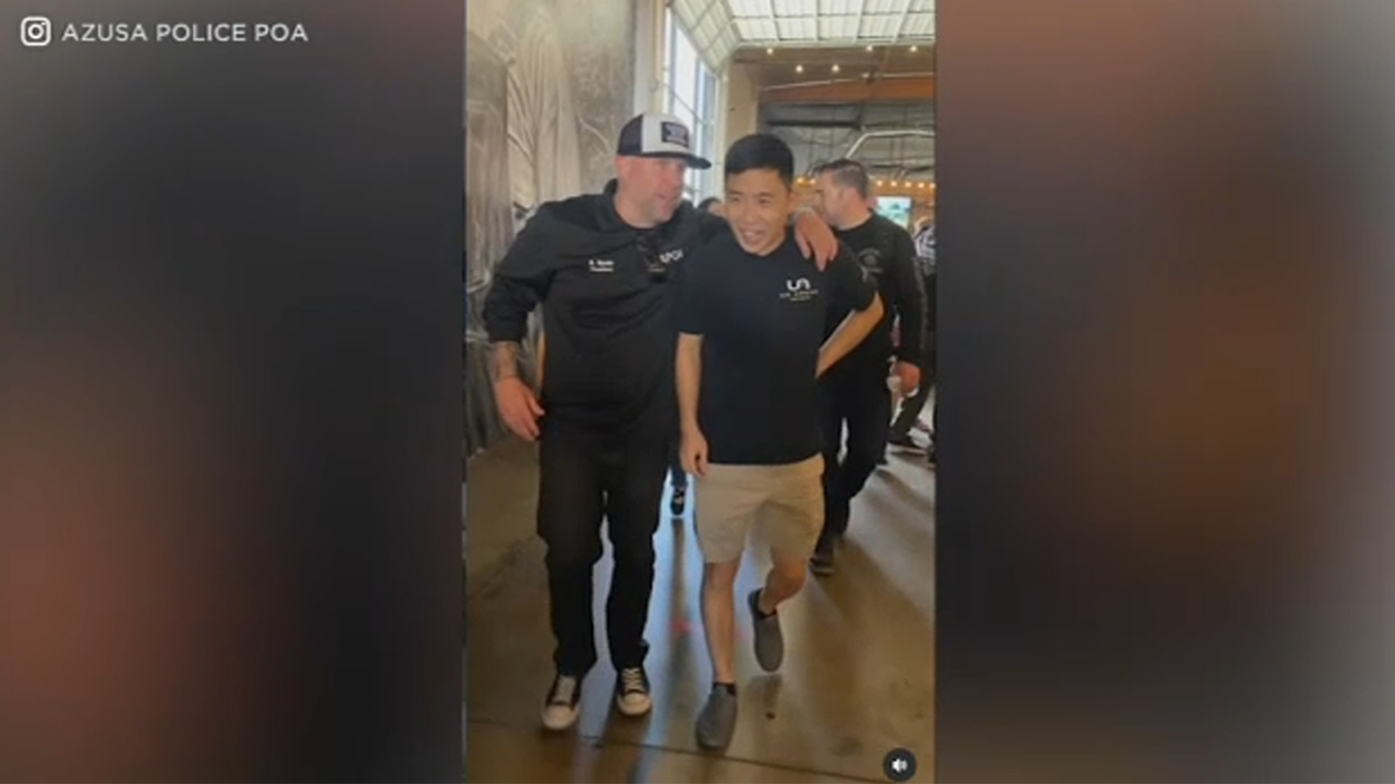 Azusa police officer shot while on duty making big strides in recovery