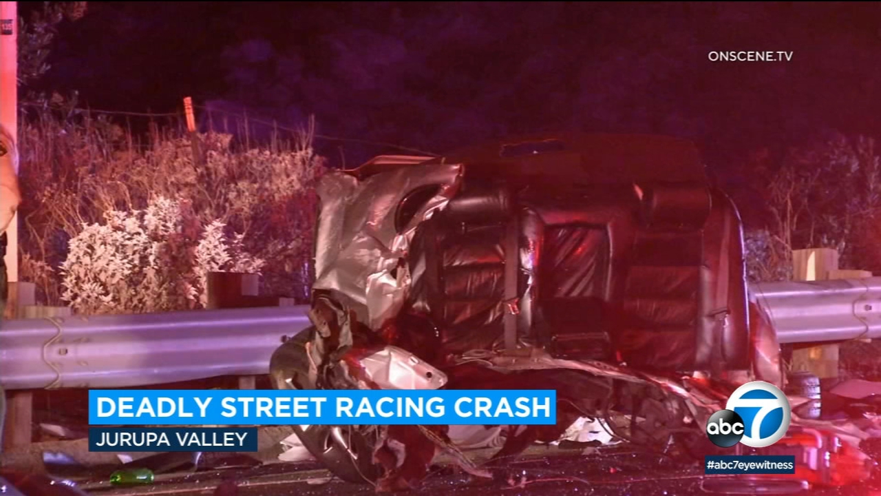 1 killed in street racing crash in Jurupa Valley