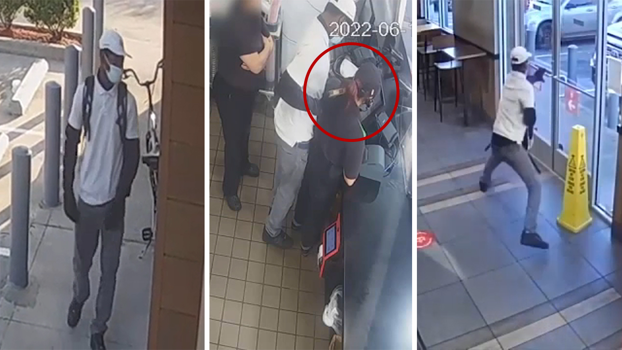 Video shows wanted suspect rob NE Houston Burger King at gunpoint
