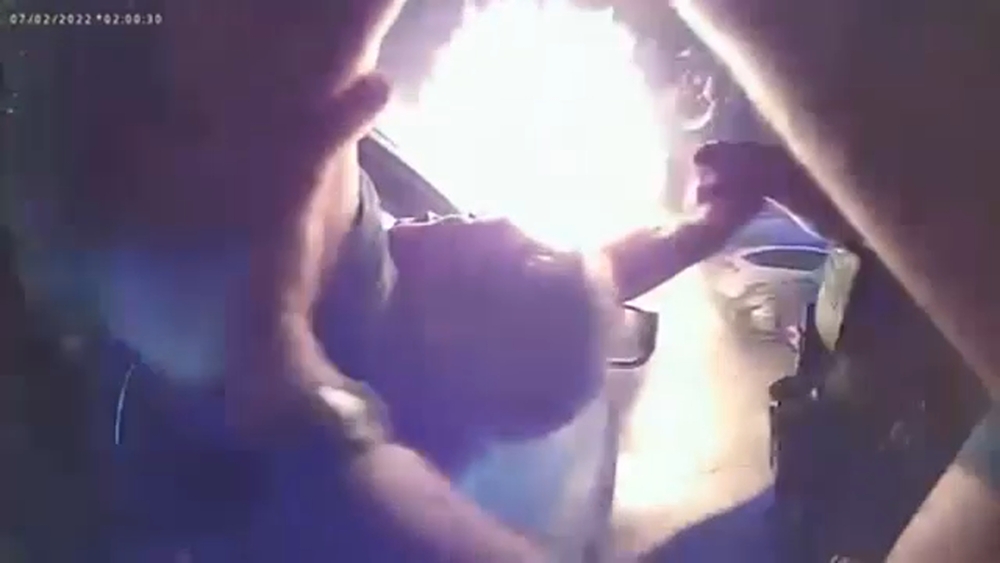 Officers rescue man from burning vehicle in New Jersey