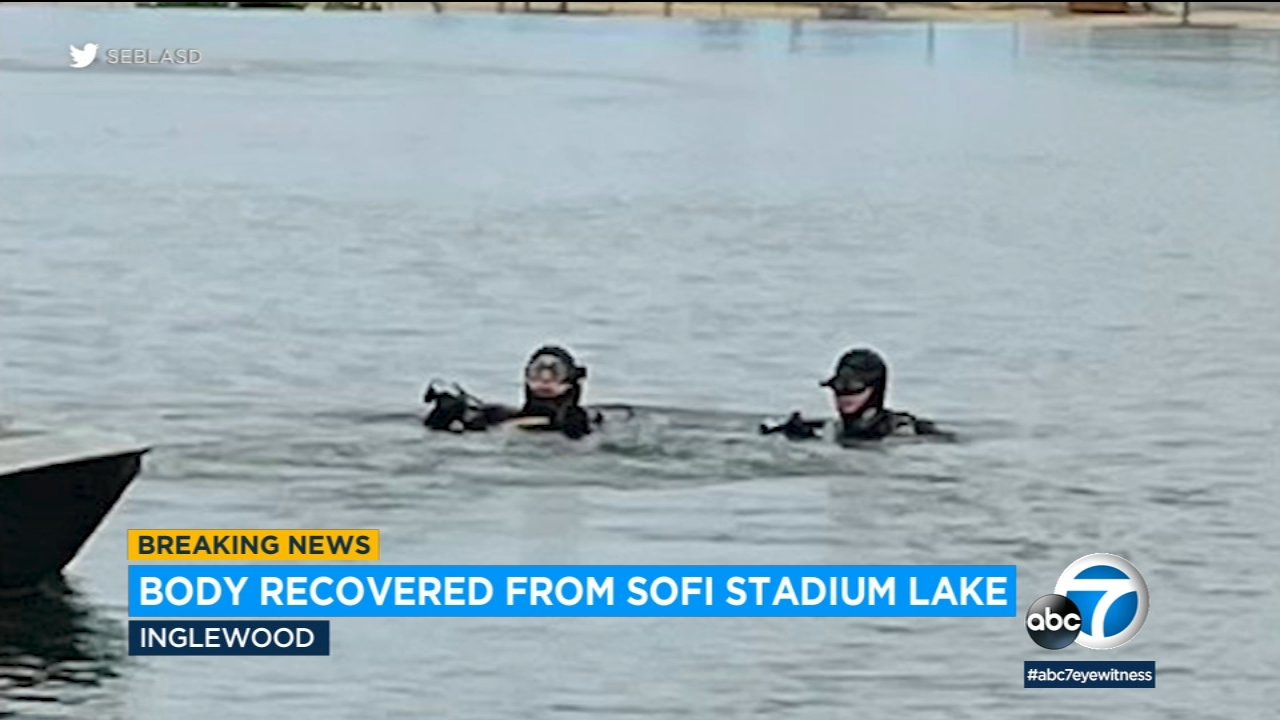 Man's body found in lake outside SoFi Stadium
