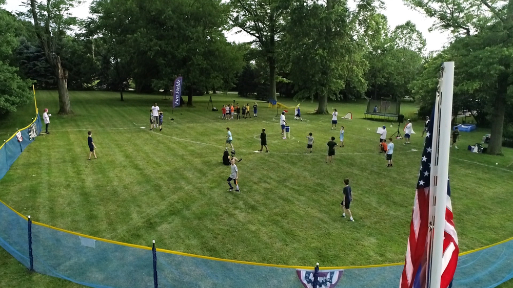 Fun Fieldz brings the ball, field, announcers and fun to you!