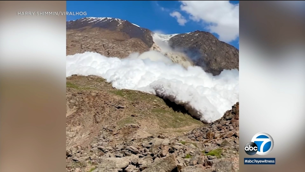 Incredible video shows hiker caught in Kyrgyzstan avalanche