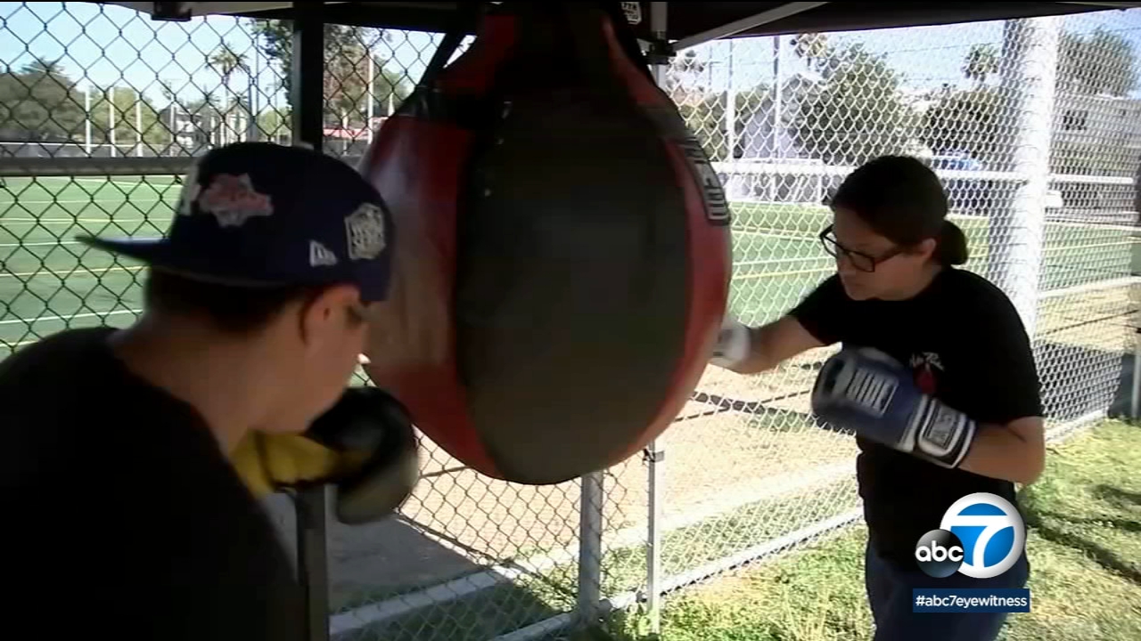 Pasadena firefighters donate boxing gear