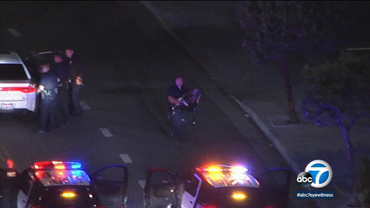 Child rescued in stolen car after chase through LA