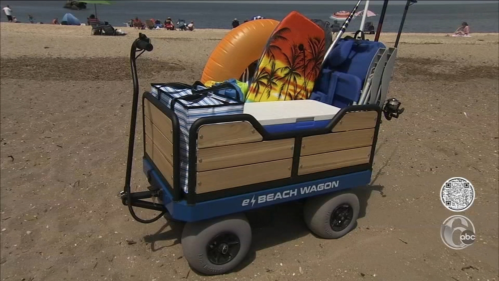 Delco native invents e-Beach Wagon, a motorized beach cart