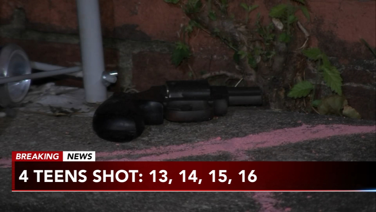 4 teens critically injured after shooting near North Philly home