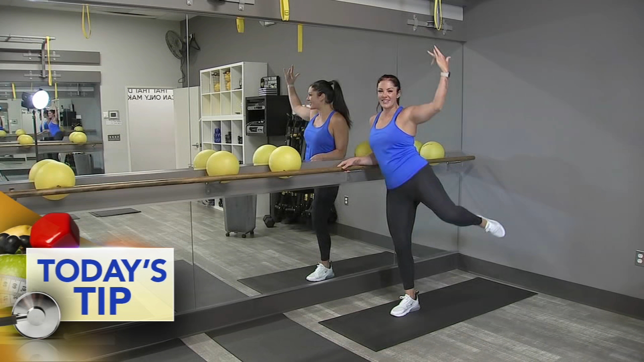 Leg lift and standing crunch - Today's Tip