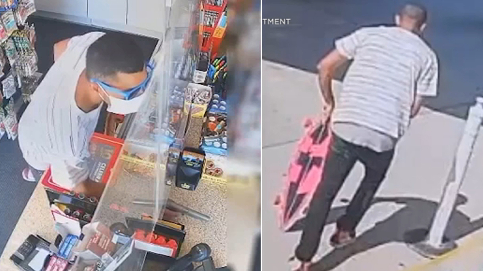 Video shows armed man rob Orange gas station - ABC7 Los Angeles