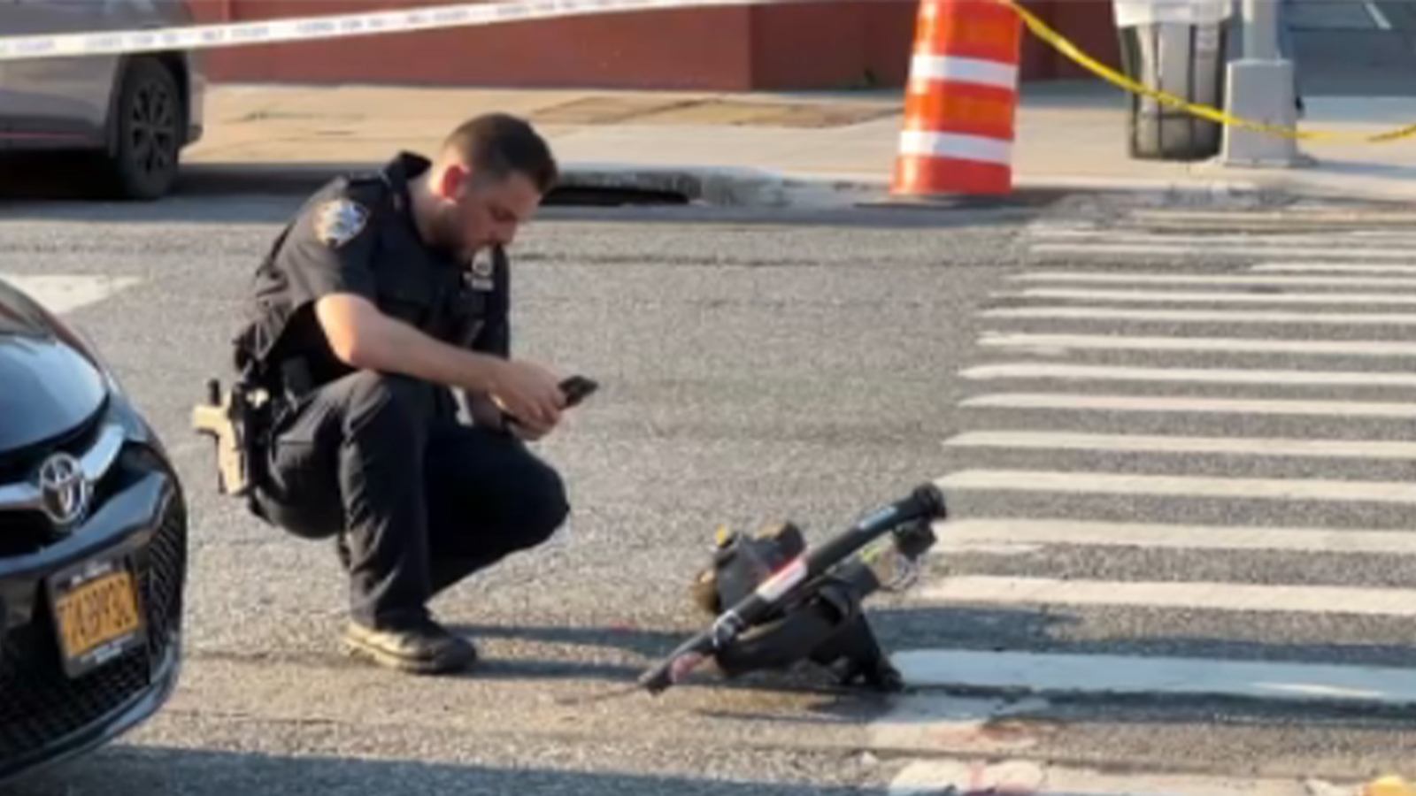 NYC hitandrun 20yearold man riding electric scooter struck by