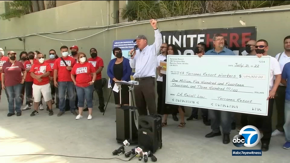 $1.5M to be paid out to Terranea Resort workers laid off during COVID