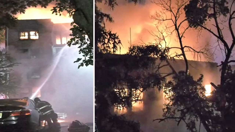 Mullti-alarm fire ravages East Orange apartment building