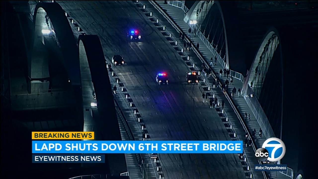 LA's Sixth Street bridge shut down due to crash, police say