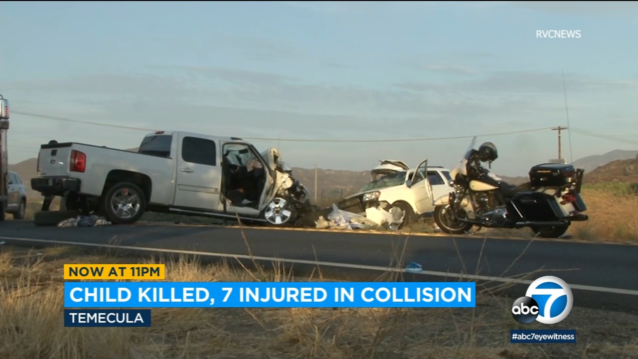 Child killed, mulitple people injured in Temecula crash