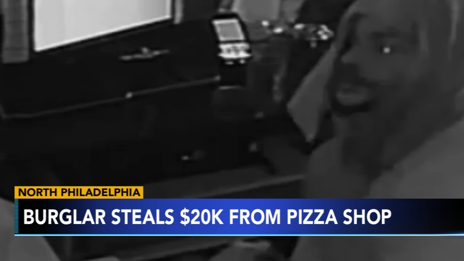 Burglary suspect targets Campus Pizza in North Philadelphia, steals safe with 20K inside 6abc