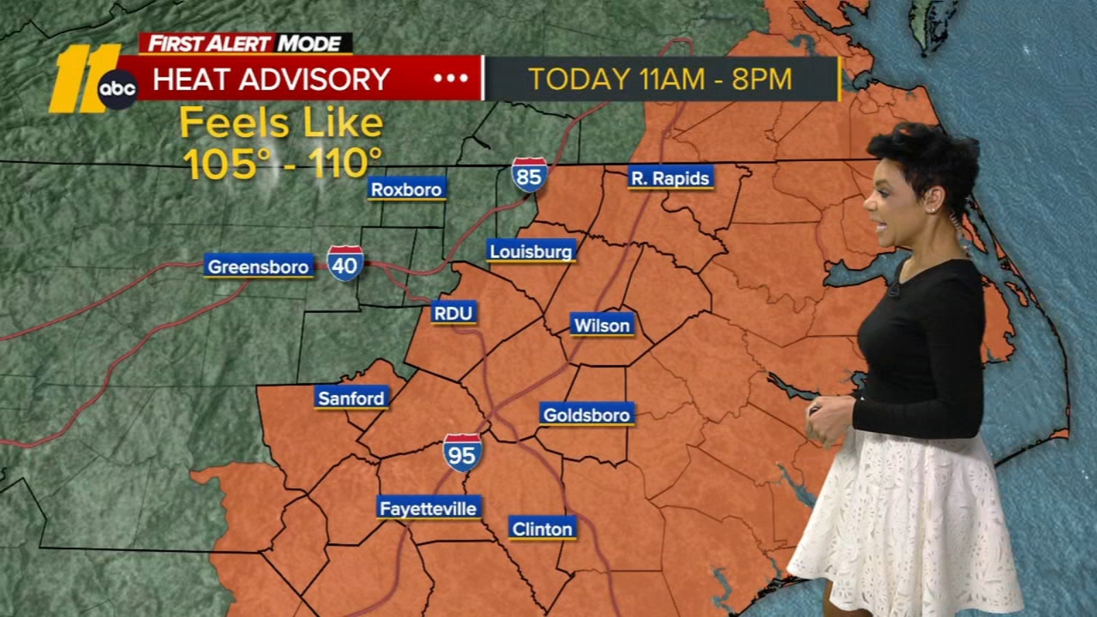 NC Weather: Heat advisory issued for third straight day, cooling over ...