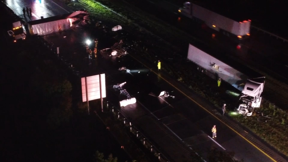 3 tractor-trailers collide on I-78 westbound in Lehigh Valley