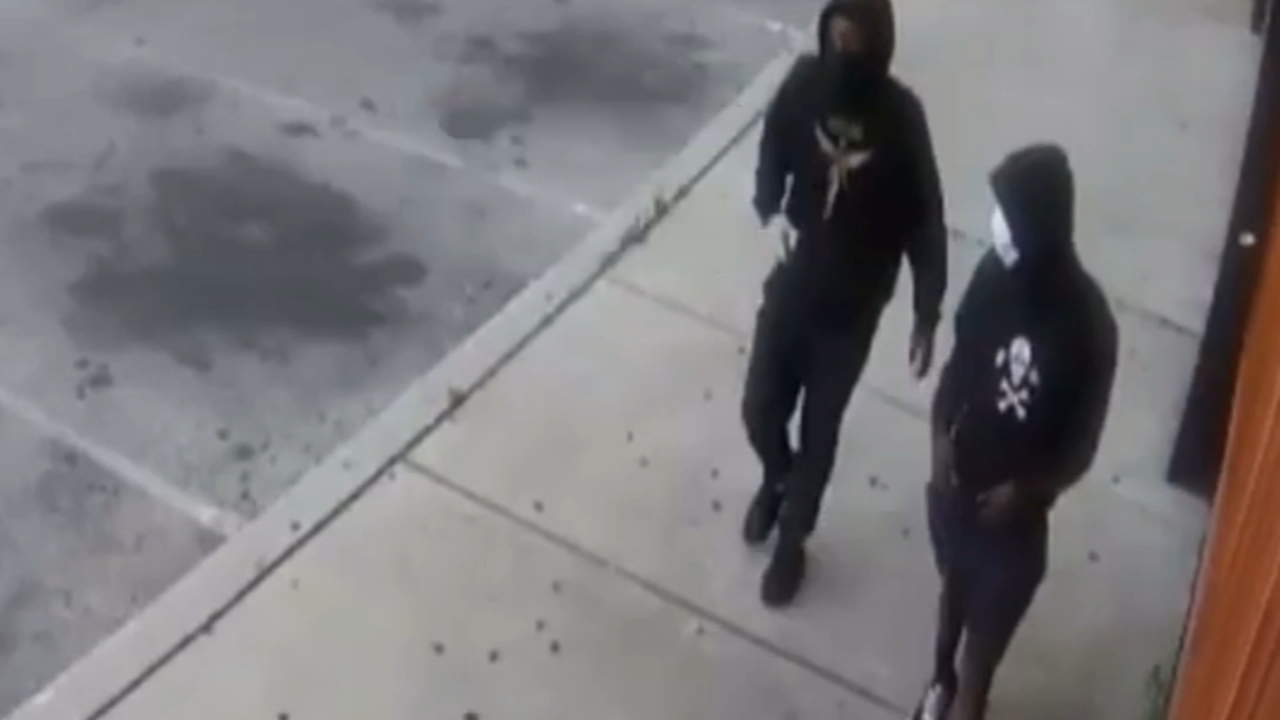 Suspects in distinctive sweatshirts sought for series of robberies