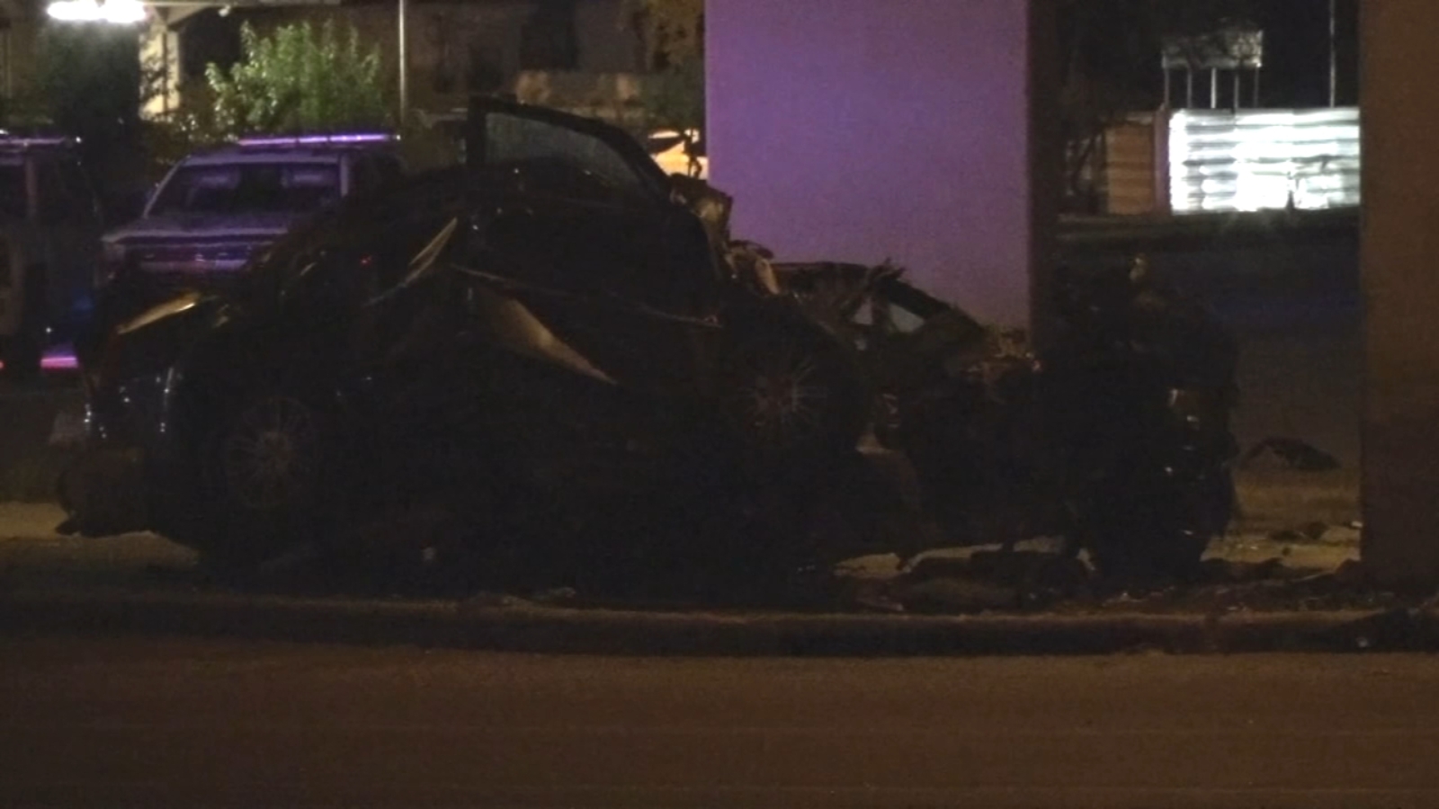Driver dies after car crashes into Eastex Freeway pillar and bursts ...