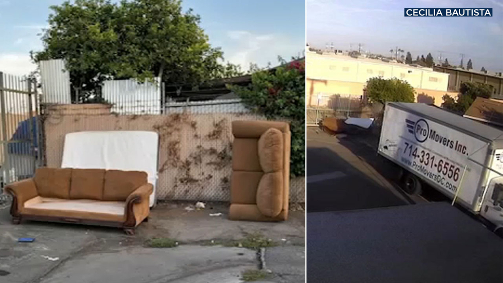 Cameras catch moving company apparently dumping furniture in OC