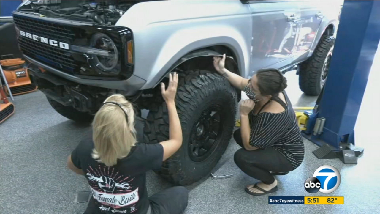 All-female team in Diamond Bar building custom Bronco for trade show