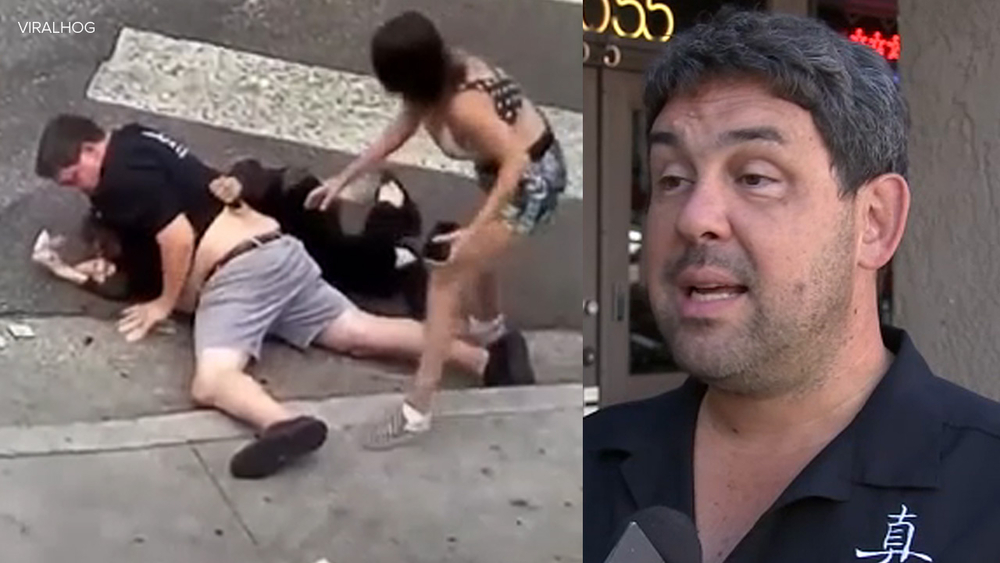 Hollywood restaurant owner tackles man who punched, robbed elderly man