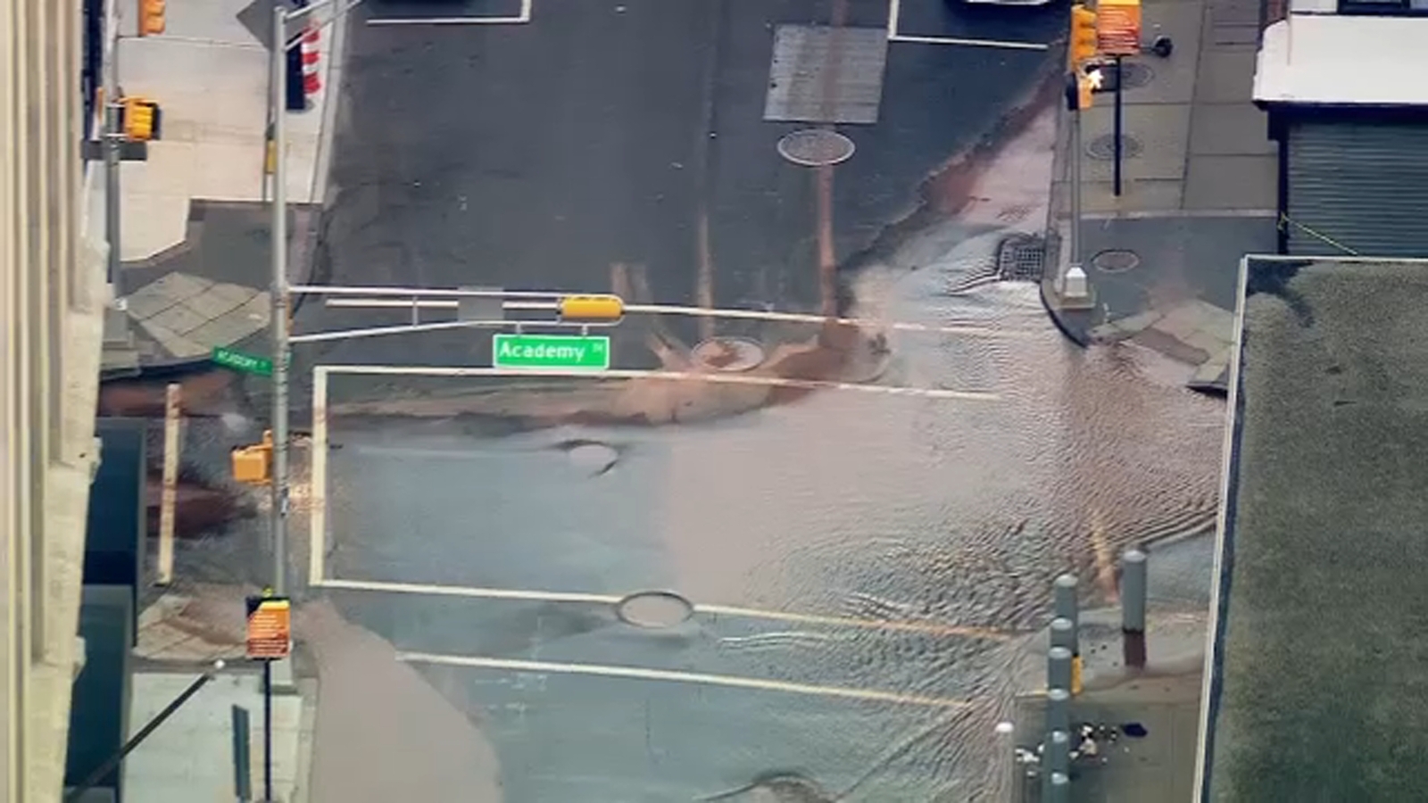 Water main break causes street closures in downtown Newark, New Jersey ...
