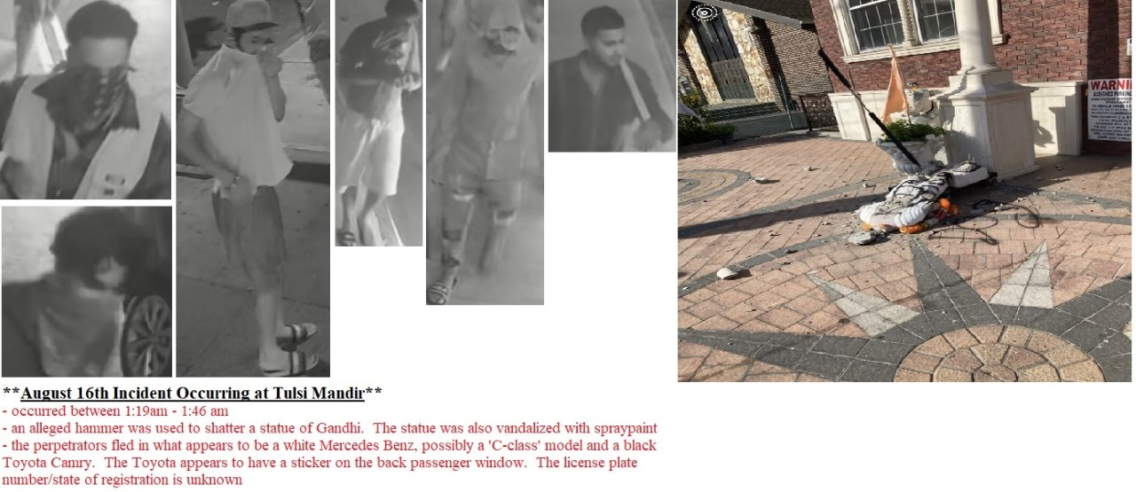 Police searching for suspects who repeatedly vandalized statue of