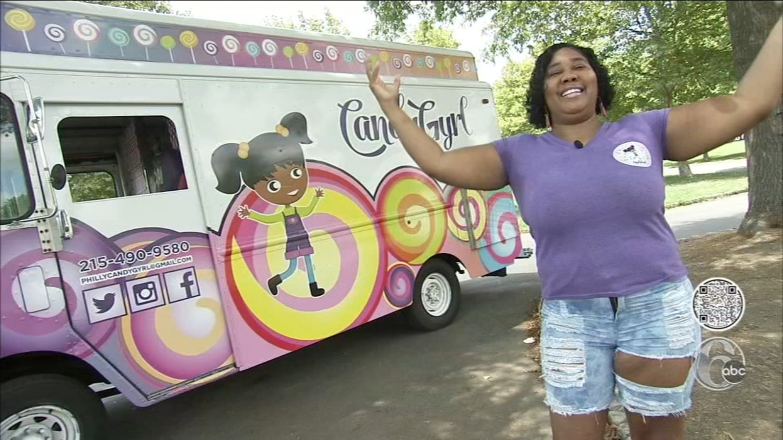 Candy Gyrl Candy Truck is a mobile candy store selling sweets around