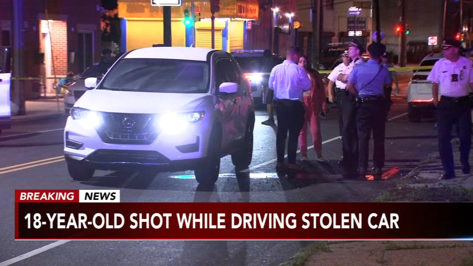 Philadelphia Shooting 18yearold shot while driving stolen SUV