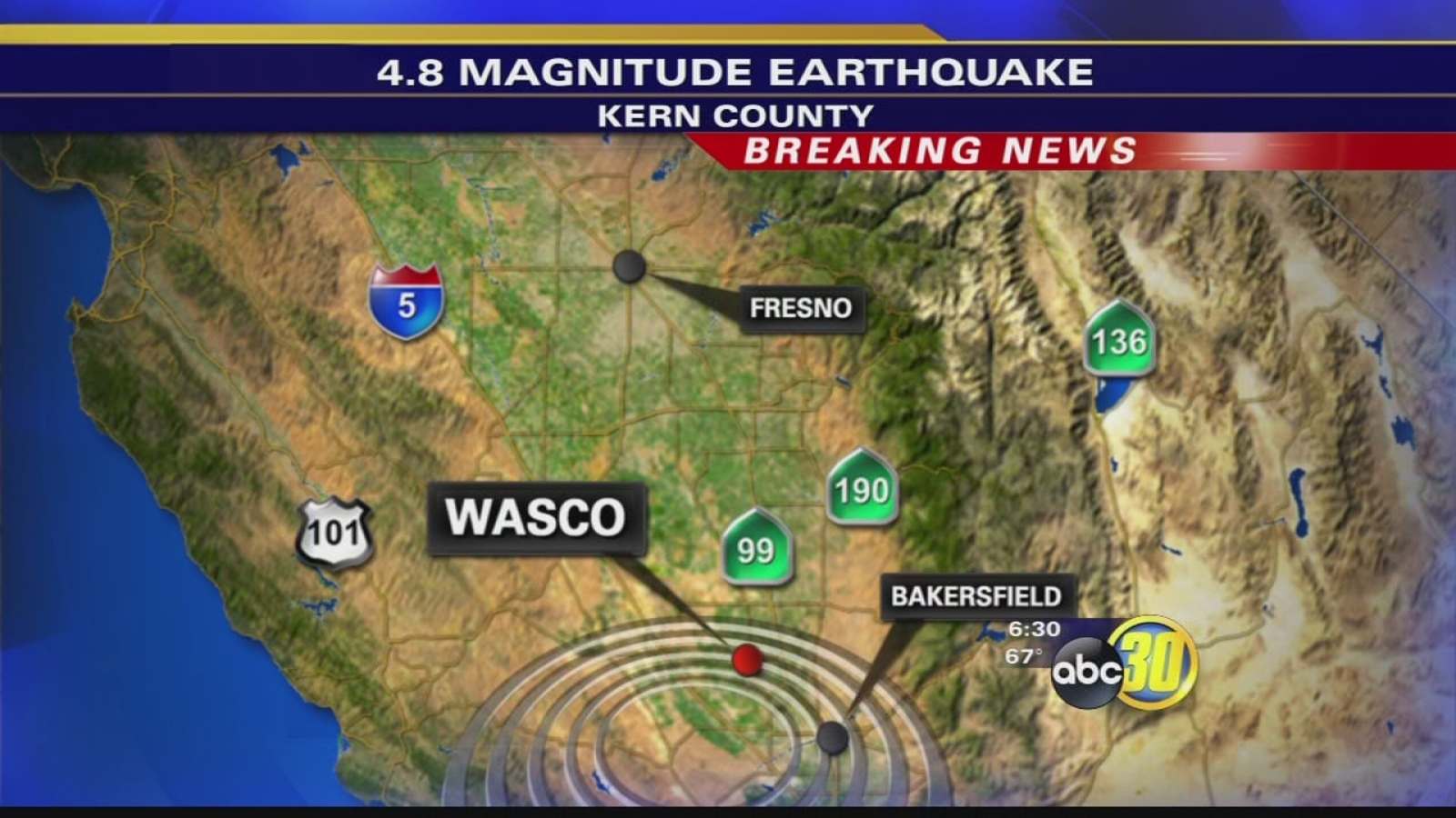 4 9 Magnitude Earthquake In Wasco Abc30 Fresno