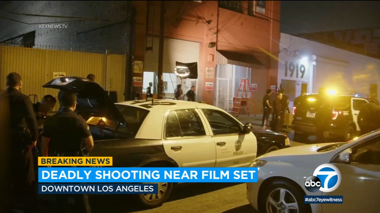 1 killed in shooting near downtown LA filming location