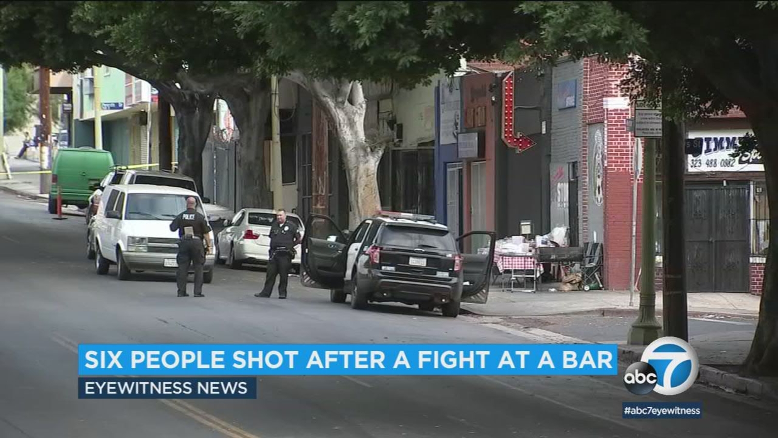 6 wounded after gunman opens fire into crowd following argument at bar