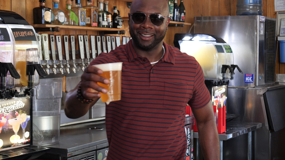 Former football player turned celebrity chef opens beer garden
