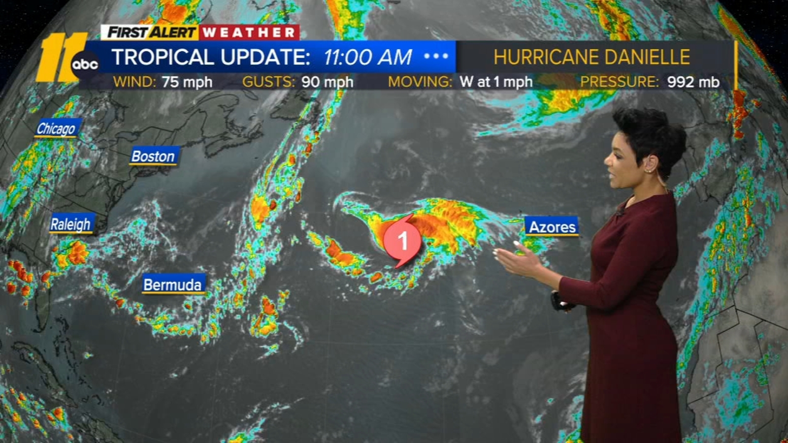 National Hurricane Center Danielle first hurricane of the