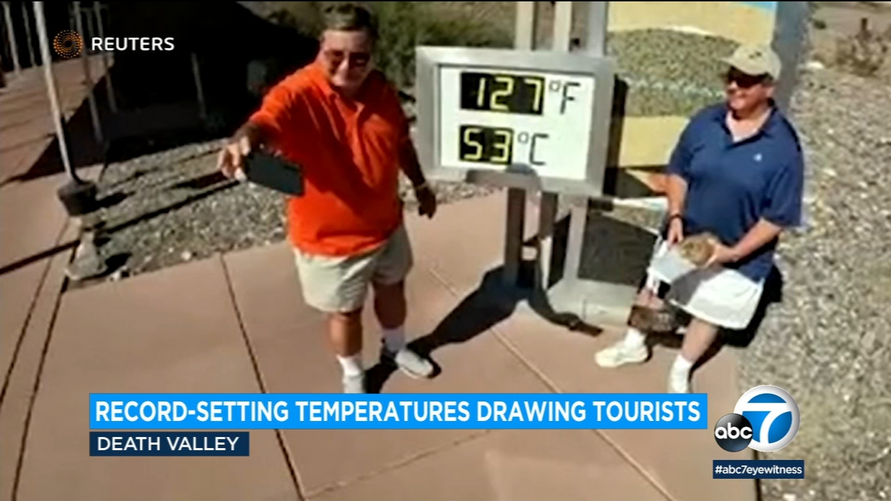 Tourists flock to Death Valley National Park to feel 127-degree temps