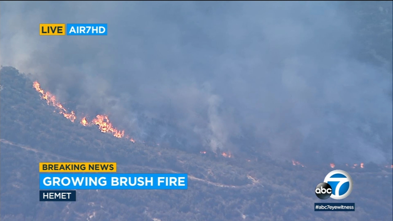 Fairview Fire: Blaze in Hemet spreads to 500 acres, triggers